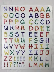 Creative Memories ABC 123 Sticker Number Alphabet Rainbow Bright Colors 1 set