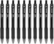 Zebra - Sarasa Retractable Gel Ink Rollerball - Fast Drying - 0.7mm - Black Ink (10)
