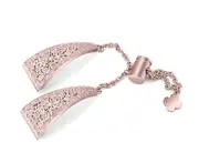 Smart Watch Wristband Flower Metal Stainless Steel Shiny Adjustable Chain Wrist Strap for Fitbit Versa Versa 2 Versa Lite-Pink