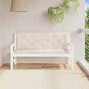 VRAXO Garden Bench Cushions 2 pcs Cream White 150x50x7 cm Oxford Fabric -4.1KG,361699