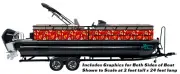 Retro 50s Mid Century Modern Graphic Kit Decal Fishing Boat Wrap Vinyl Pontoon