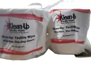 == lot of 2 bags 800 Wipes per bag (1,600 wipes total) Klean-Up Facility Wipes
