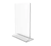 Clear Sign Holder 5.5X8.5" Portrait Picture Frame Menu Holder Literature Stand
