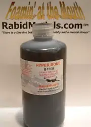 RUBBER TOUGHENED CA SUPER GLUE BIG 16 oz bottle *MEDIUM* BLACK Cyanoacrylate