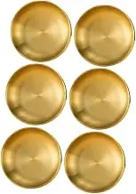 VERDANVERSE 6PCS Mini Stainless Steel Bowls Elegant Korean Dipping Dishes for Sauces Salad and Appetizers Stylish Round Containers for Food Presentation