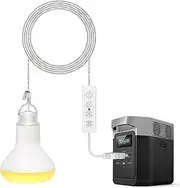 Onite Camping Lamp, 3 Colours Dimmable USB LED Camping Light Tent Lamp with Hanging Hook, 9 W 4500 K Camping Lantern Emergency Light Mosquito Repellent Bulbs for Porch, Balcony, Backyard, Garage