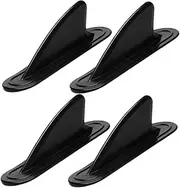 SUPVOX 4pcs Small Fish Fin Small Tail Fin Replacement Plus Surfing Paddleboard Surfboard Stabilizers for Fiberglass Paddle Board Fin Detachable Paddle Fin Plastic Paddle Fin PVC Black