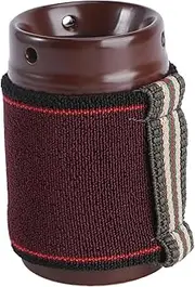 GOOHOCHY Double Layer Ceramic Moxibustion Cup Portable Moxa Burner Holder for Relief Suitable for Abdomen Waist Neck and Shoulder for Elderly and Sub Healthy Individuals