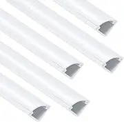 85in Corner Cable Concealer, Cord Hider for One Wire, Paintable Cover, Cable Management Channel Raceway for Wall, Floor Baseboard, Ceiling - 5 X L17in