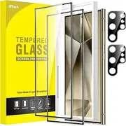 [JETech] Screen Protector for Samsung Galaxy S24 Ultra 5G 6.8-Inch with Camera Lens Protector, Tempered Glass Film, Easy Installation Tool, Fingerprint ID Compatible, HD Clear, 2-Pack Each