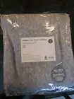 2 West Elm Belgian Semi-Sheer Flax Linen Melange Curtains Blackout Slate 48 108