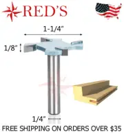 Tideway Carbide IND LC16020204 1/8" wide CNC Slot/Slotting 1/4" shank router bit