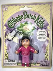 2004 Cabbage Patch Kids Brown Hair Violet Eye Girl Doll Keychain Key Chain NIP