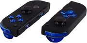 Chrome Blue D-pad ABXY Keys SR SL L R ZR ZL Trigger Buttons Springs, Full Set Buttons Fix Kits for Nintendo Switch Joy-Con & Switch OLED Joycon (D-pad ONLY Fits for eXtremeRate Joycon D-pad Shell)