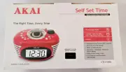 Akai CE1000 BLACK Retro Digital Alarm Clock Radio With Self Set Time