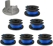 [Eyoloty] AC14RL3A String Trimmer Replacement Line for Ryobi One+18v, 24v, 40v Cordless Trimmers,11ft 0.065" Auto Feed Cordless Weed Eater Spools Line with AC14HCA Cap Covers Parts(6 Spools, 1 Cap)