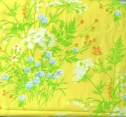 NEW Vtg Waverly MINUET Yellow Floral Home Decor FABRIC Daisies Queen Ann Lace