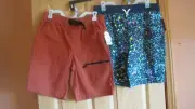 2- Wonder Nation Boys XL=14-16 Husky Stretch Comfort Waist Shorts, NWT