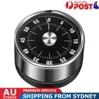 Mechanical Chef Cooking Timer Clock Stainless Steel 60-Minute(Black)