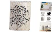 Mother of Pearl Cylinder Drum End Table Nacre Side Stool Round Olive Tree