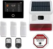 4G+WiFi App Touch Screen Wireless Home Security DIY House Alarm System Plus Wireless Strobe Siren