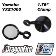 Dragonfire Super Sport Side View Mirror Black 1.75" Clamp, Pair - Yamaha YXZ1000