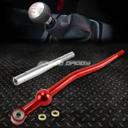 DUAL BEND T6061 MT RED SHORT THROW SHIFTER+CHROME 3.5" EXTENSION FOR EK EG DB DC