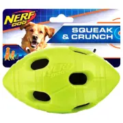 NERFDog Football Play Toy Crunch Squeak Interactive Fun Throw Fetch Chew