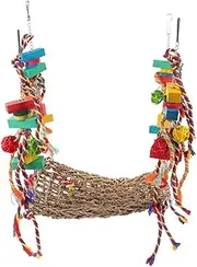 BESPORTBLE Bird Cage Hanging Swing for Parrots Durable Chewing Hammock Perch Promotes Physical Activity Mental Stimulation for Birds
