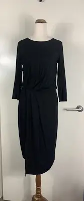NEW Decjuba Molly Jersey Dress In Black Size S