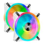 Corsair QL140 140mm RGB LED Fan White Dual Pack [CO-9050106-WW]