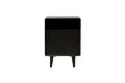 6IXTY Noche 2-Drawer Wooden Bedside Table Nightstand - Black
