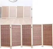 Short Room Divider,3/4/5/6 Panel Portable Folding Screen,Easy to Move Hand Woven,for Kindergarten Bedroom Studio(100x40cm-5panel)