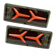 2 X 74 LED Tail Lights Trailer 12V Ute Caravan Truck Stop Indicator Rear Lamp--Y Shaped