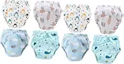 Toyvian 2sets Infant Diapers Baby Training Pants Breathable Soft Washable Reusable Underwater World/radish/penguin Each Pattern for Easy Transition 4pcs*2