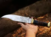 Large Hunting Knife Bowie Sharp Fixed Blade Camping Military Outdoor Survival AU