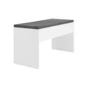 Nala Set of 2 Fabric Wooden Kitchen Dining Bench Seats Chair - White - White