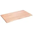 NNEVL Wall Shelf Light Brown 100x60x2 cm Treated Solid Wood Oak