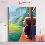 數字彩色繪畫 GAM GIRL LOVE LIFE 框架拉伸 40X50CM CN4448