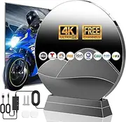 Strongest TV Antenna Indoor Outdoor, 2200+ Miles Long Range Digital Antenna for Smart TV, 360° Reception Local Channels HDTV Antenna with Amplifier Signal Booster Support 8K 4K 1080p -38ft Cable