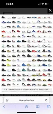 Sneaker Chronology Poster By Charted