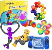 Sensory Toys for Autistic Children Set, Autism Fidget Toys Pack Calm Down Travel Essential Toys for Kid Toddler Age 1 2 3 4 5 Years, ADHD Stress Anxiety Christmas Stuffer for Kids Boys Girls