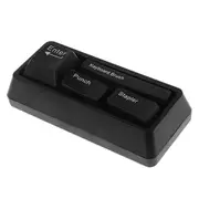 Mini 4-in-1 Office Stationery Set Mini Keyboard Style Stationery with Clip Holder Hole Puncher Stapler Keyboard Brush