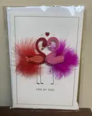 Happy Valentine's Day Pink Flamingo Flamingos Signature Hallmark Greeting Card
