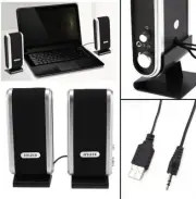 USB Power Wired Computer Speakers Stereo 3.5mm Jack For Desktop PC Laptop New