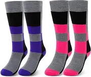 [Lullaby Kids] Kids Ski Socks Full Terry Lightweight Warm Merino Wool Skiing Socks