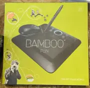 WACOM BAMBOO FUN CTE450K USB Drawing Tablet with Pen & Mouse, Black NEW - FL