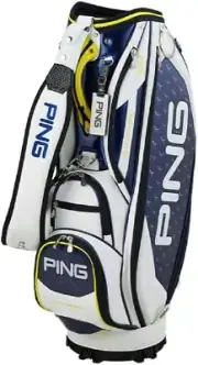 PING Golf Men's Cart Caddy Bag LENTICULAR CB 9.5 in 4.3kg White Yellow CB-U2304