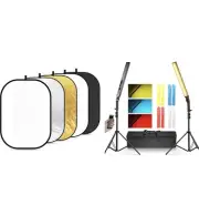 NEEWER Light Wand Kit w/Stands 2 Video Light Bars BH20B