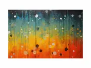 Abstract Rain Art Canvas Print